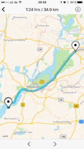 1:24 hours and a 35km ride